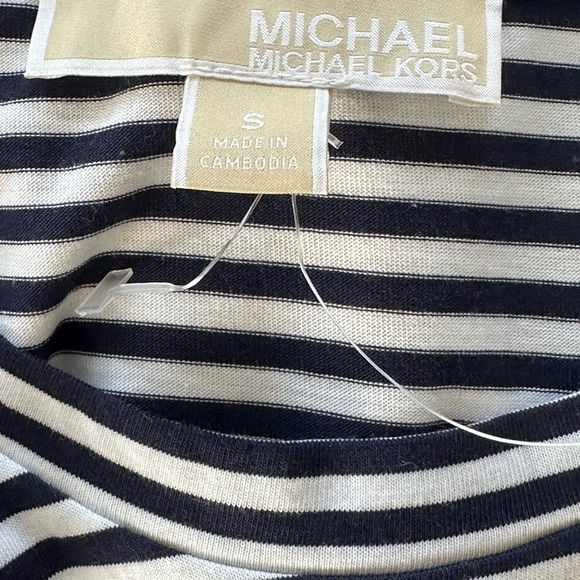Michael Kors Blue White Striped Sleeveless Tank Top Size Small - Picture 6 of 6